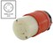 Ac Works Locking Connector, L16-20R, 20 A, 480V AC, Three Phase, Orange ASL1620R - alternate 5